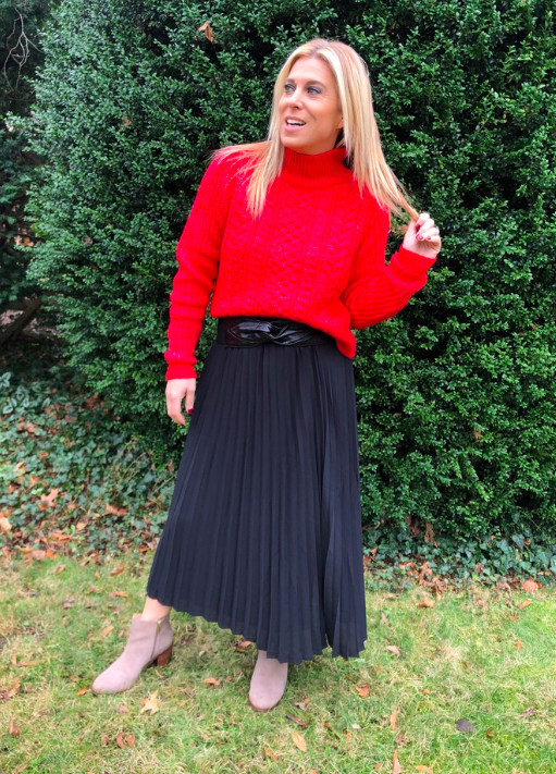 Black Pleated Skirt for the Holiday from LOFT