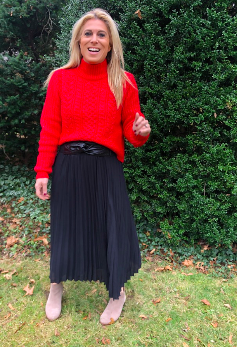 Black Pleated Skirt for the Holiday from LOFT