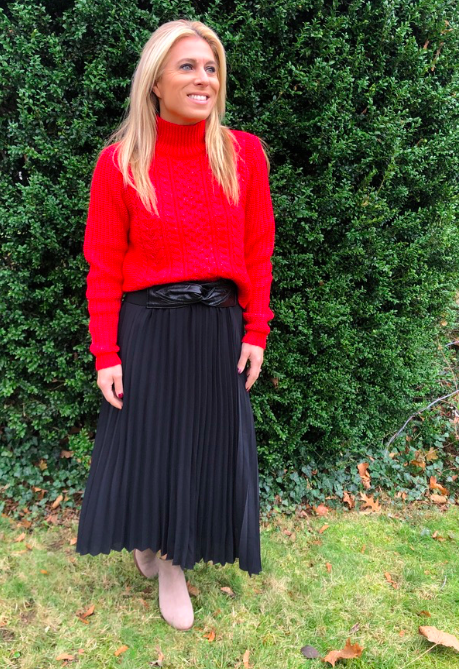 Black Pleated Skirt for the Holiday from LOFT