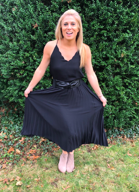 Black Pleated Skirt for the Holiday from LOFT