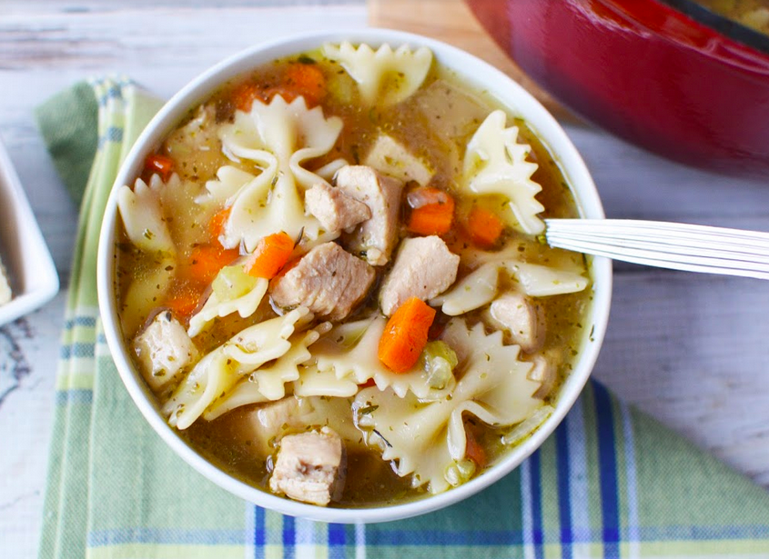 Easiest Homemade Chicken Noodle Soup - Stylish Life for Moms