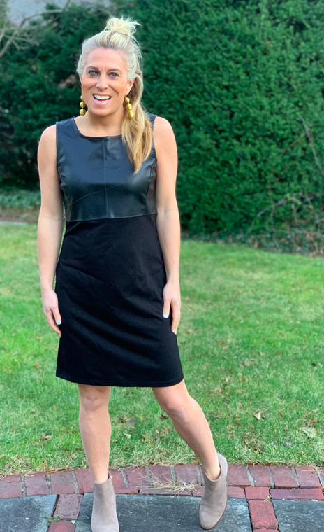 Black Faux Leather Dress - Stylish Life for Moms