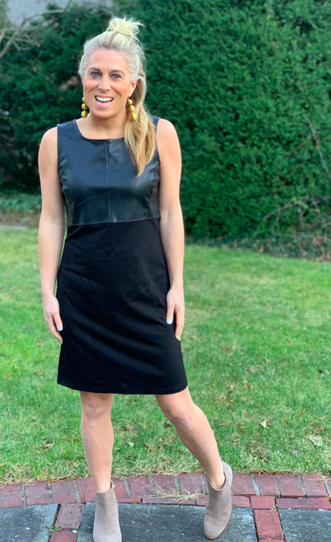 Black Faux Leather Dress 