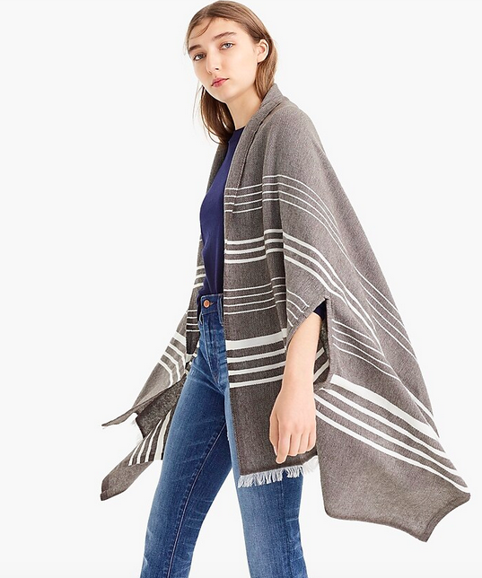 J.Crew Gray Cape Scarf