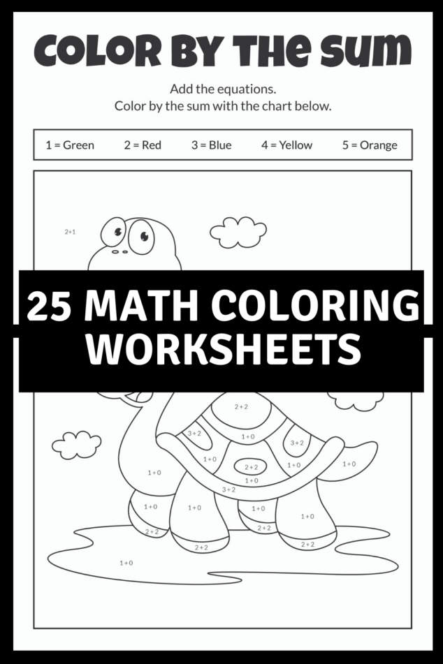 25 Math Coloring Worksheets for Elementary School Kids