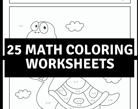 25 Math Coloring Worksheets for Elementary School Kids