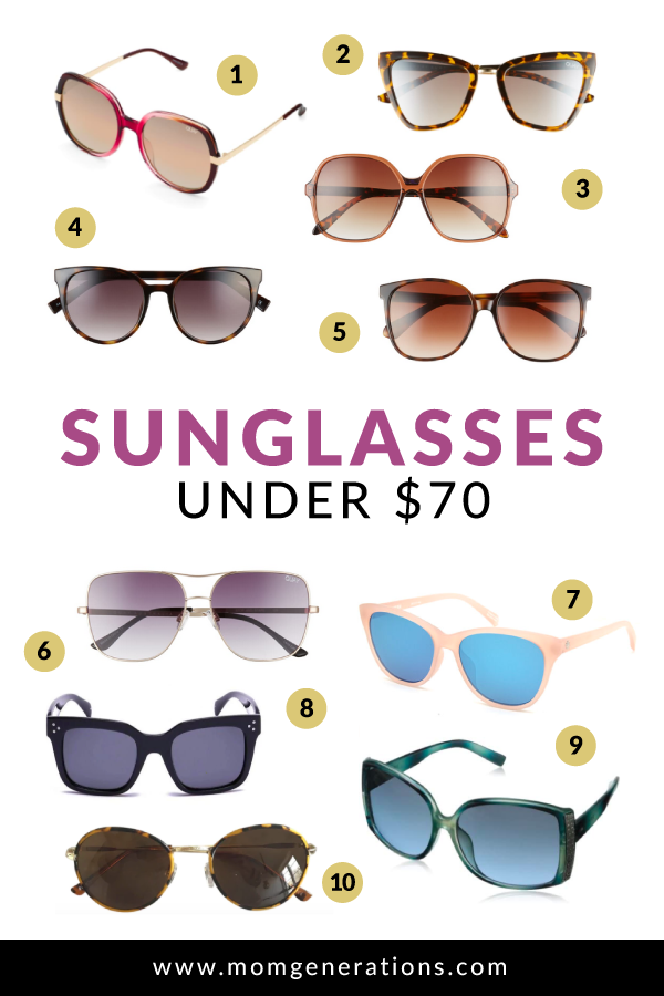Chic and Trendy Sunglasses for Summer UNDER $70 - Stylish Life for Moms
