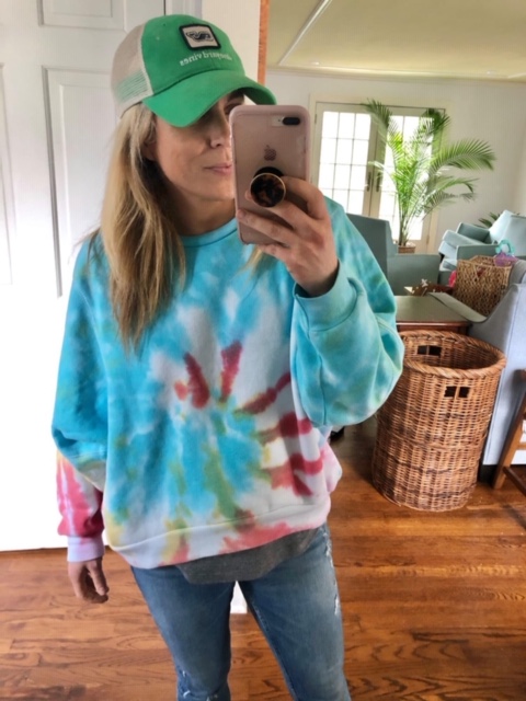 Tie Dye Crew Neck Sweatshirt