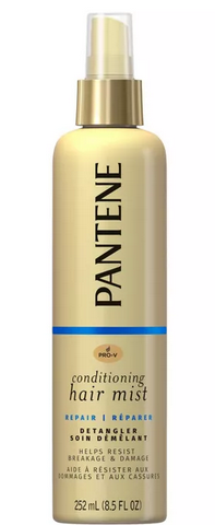 how to detangle knotted hair - pantene conditioning mist