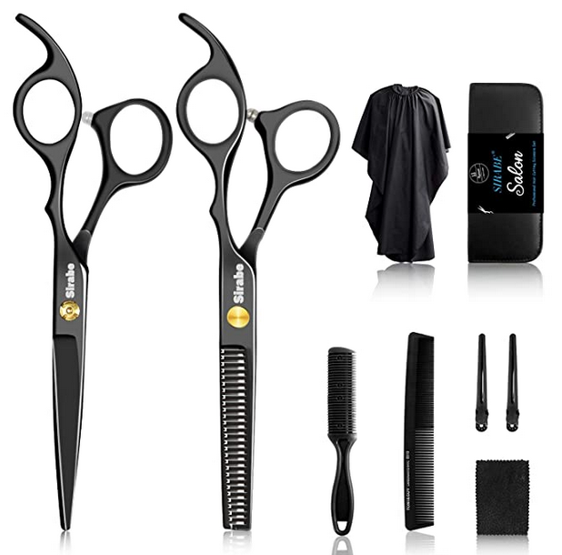 Sirabe 10 Pcs Hair Cutting Scissors Set