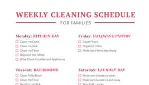 Weekly Cleaning Routine