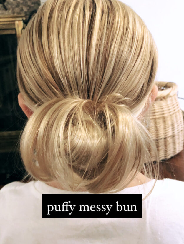 Simple Hairstyles for Girls - Puffy Messy Bun