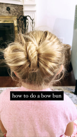 Bun Bow Tutorial - Stylish Life for Moms