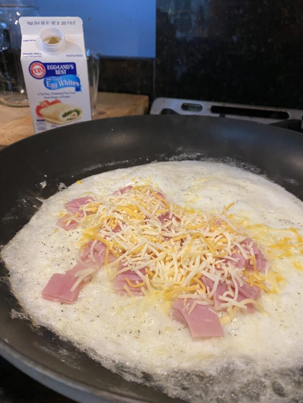 Egg White Ham and Cheese Omelette