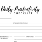 Daily Productivity Checklist