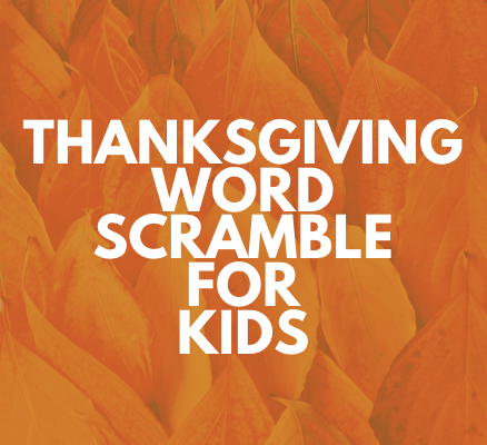 Thanksgiving Word Scramble
