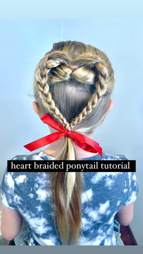 heart hairstyles for Valentine's Day