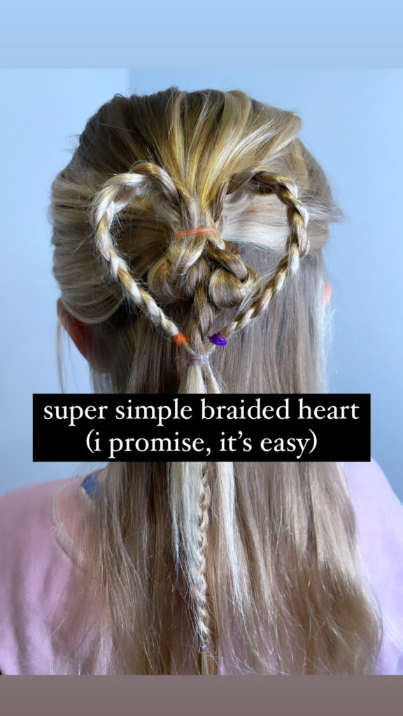 Heart Braid Hairstyle for Valentine's Day