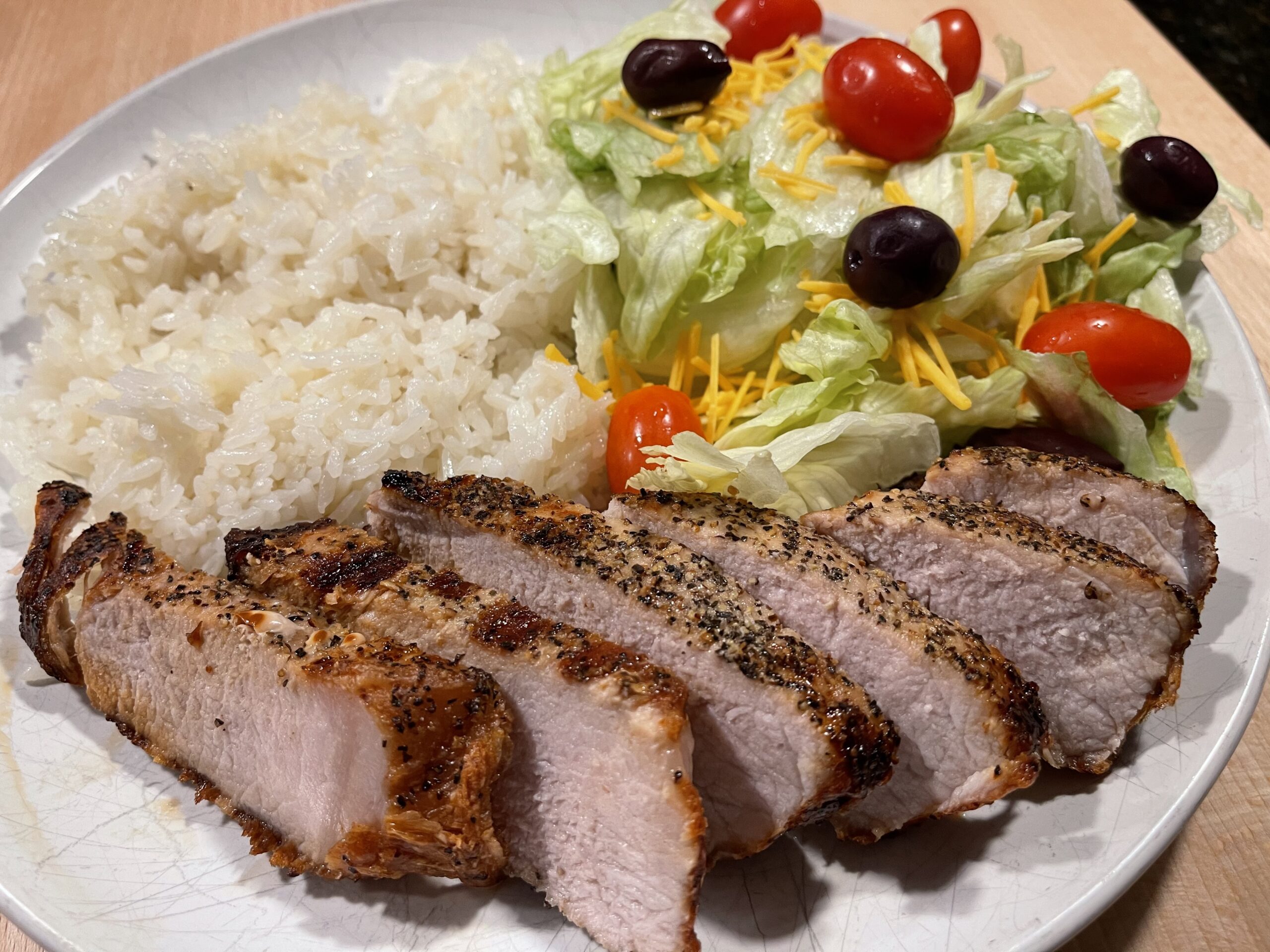 Sea Salt and Cracked Black Pepper Pork Loin Chop for Dinner Stylish