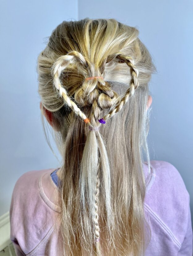 Heart Braid Hairstyle for Valentine's Day