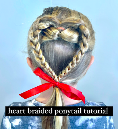 Elastic Braid Twist Heart Hairstyle Tutorial For Valentines  Hairstyles  For Girls  Princess Hairstyles