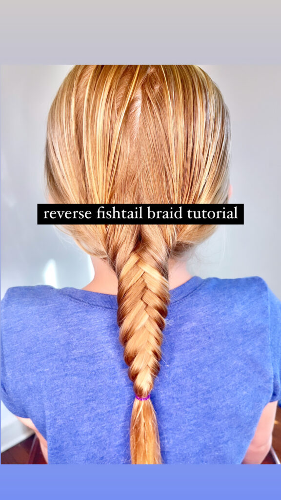 reverse fishtail braid hairstyle