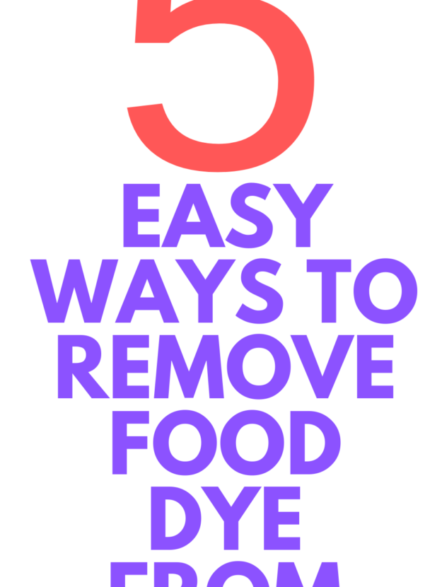 how to remove food dye from your hands