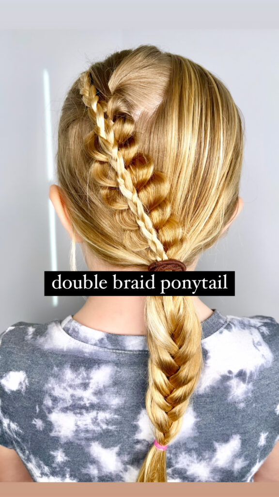 double braided ponytail