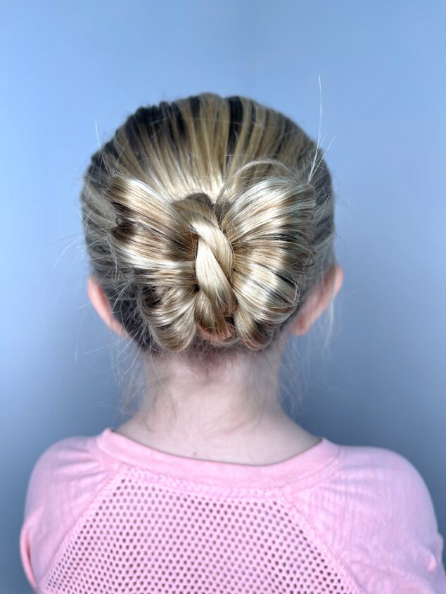 butterfly bun hairstyle for girls