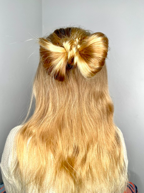 Half up Half Down Bow Tie Bun