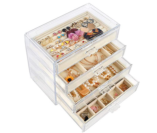 Jewelry Box with 4 Drawers