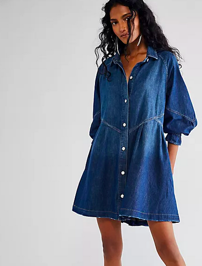 Blue jean dress outlet with boots