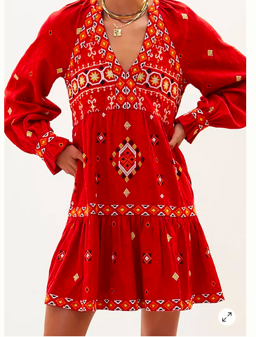 Embroidered Tunic Dress 