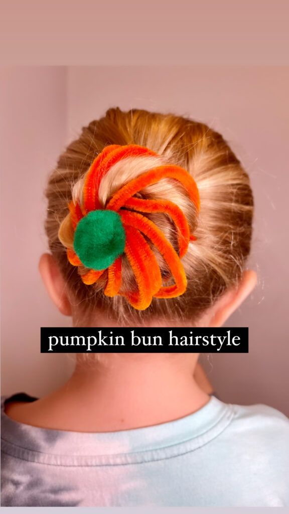 Pumpkin Bun Hair Tutorial