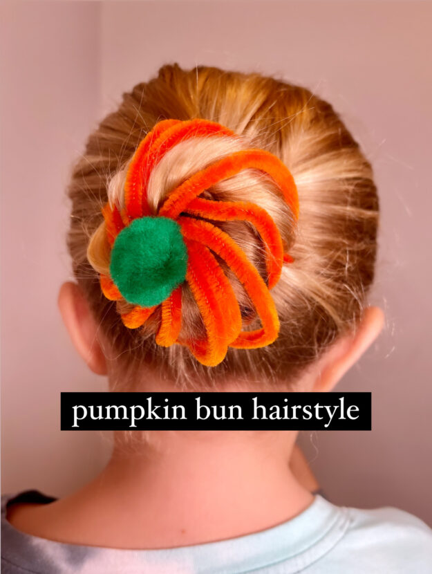 Pumpkin Bun Hair Tutorial