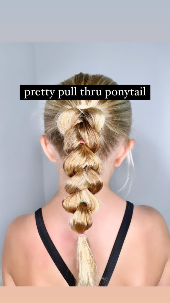 Cute Pull Thru Ponytail Hairstyle