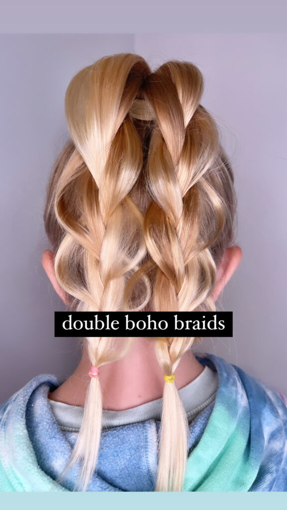 24+ Braid Hairstyles That Really Jazz Up Your Hair : Double Braid Bun