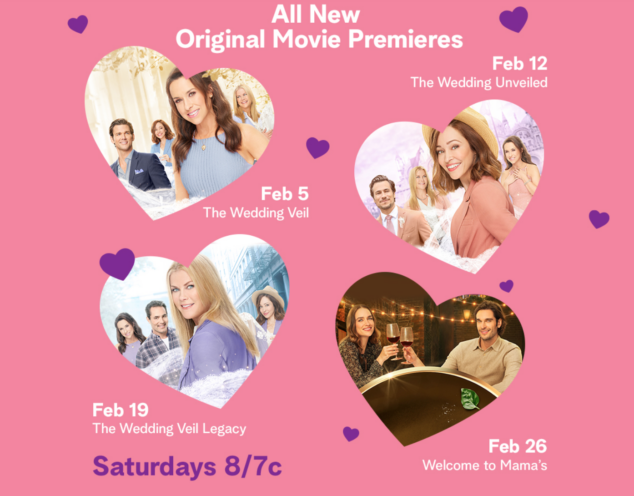 LOVEUARY is the new February on Hallmark Channel with the Original Premiere of "The Wedding Veil Legacy" on Saturday, Feb. 19th at 8pm7c! 