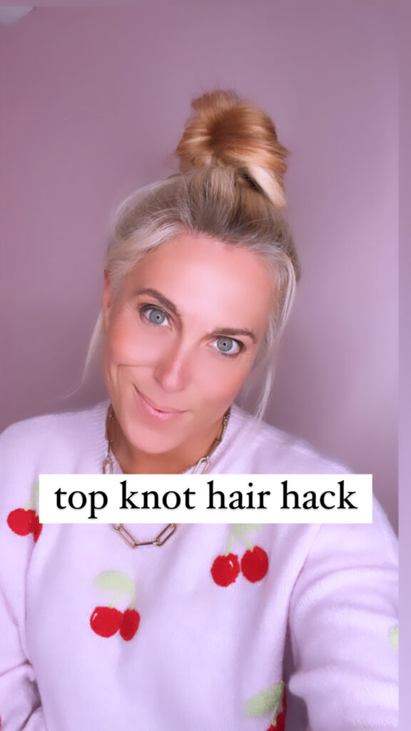 messy top knot