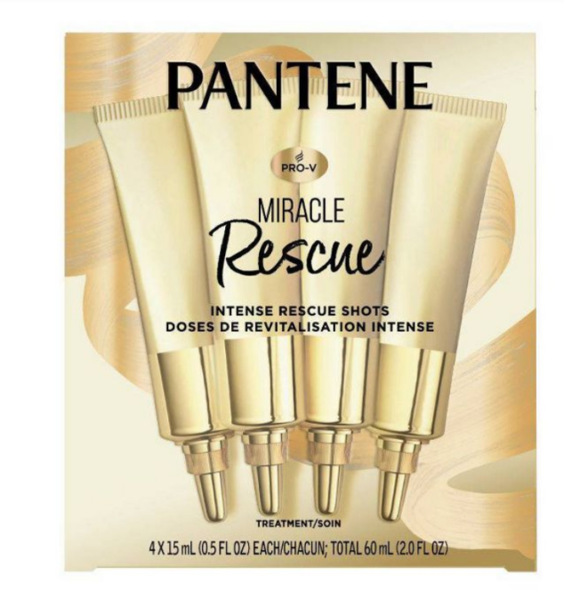 Pantene 4ct Miracle Intense Rescue Shots Dry Hair Treatment