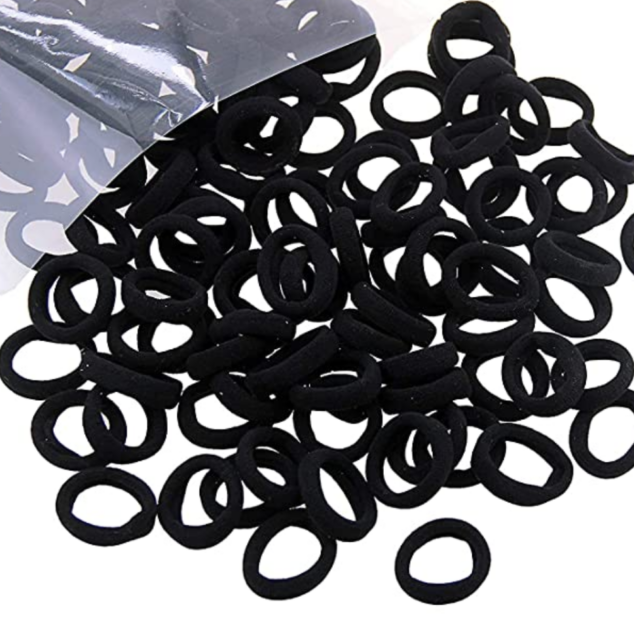 Mini Rubber Bands black Elastic Hair Bands Soft Hair Elastics Ties Bands  for Office Supplies School