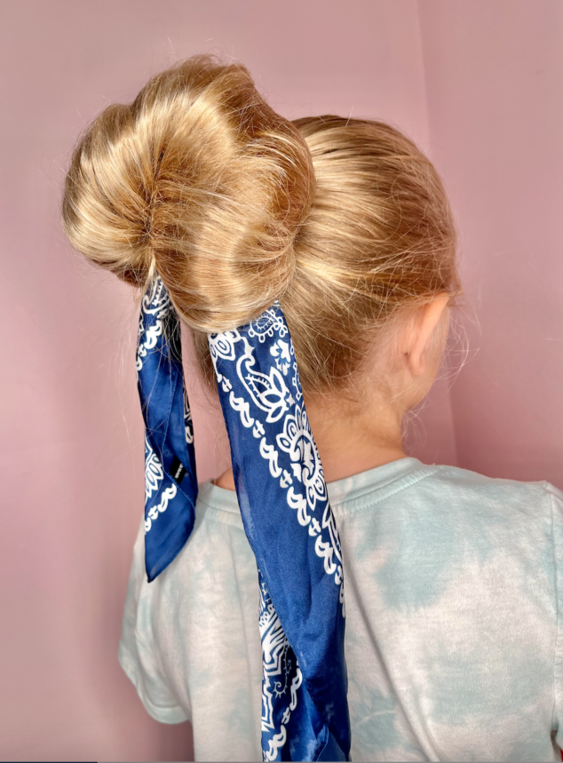 hair scarf bun tutorial