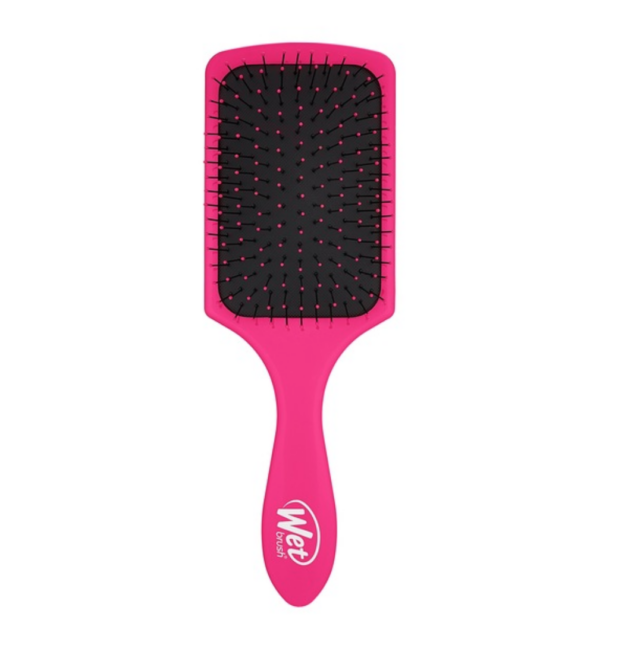 Specifically designed for longer hair, this brush helps strands stay strong and healthy! The Paddle Detangler gently loosens knots, on wet or dry hair, without pulling or snagging. The moment you use it, you'll feel the difference, and never want to try another hairbrush again.