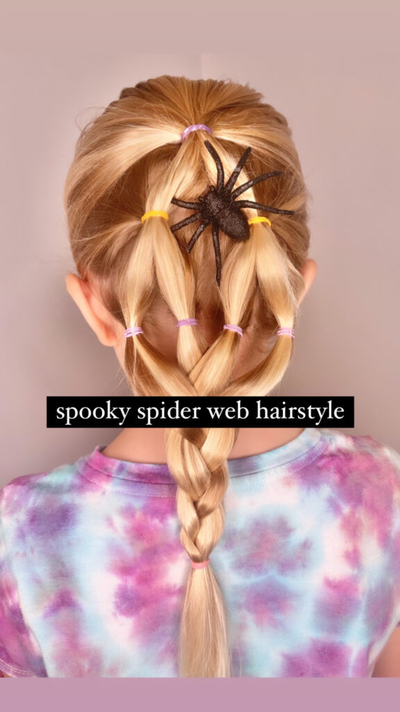 Spooky Spider Web Hairstyle