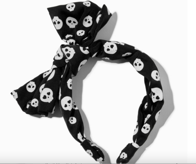 Halloween Skulls Knotted Bow Headband