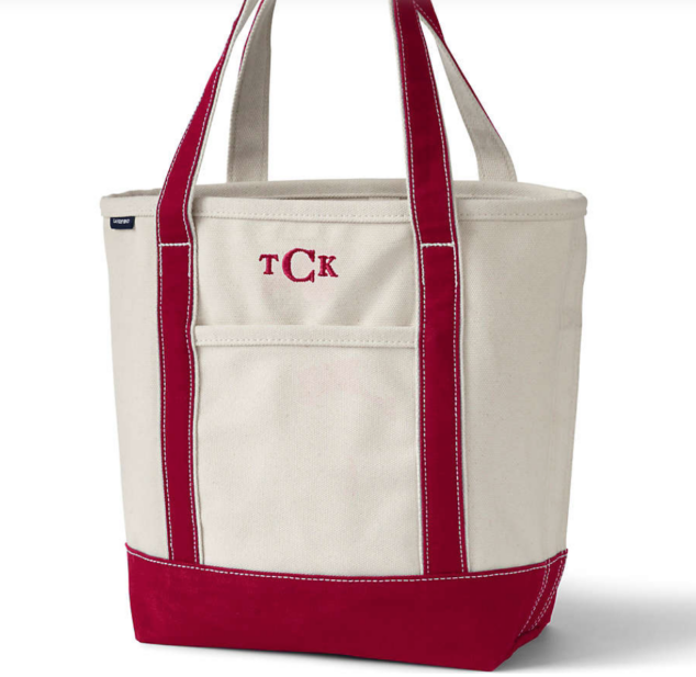 Medium Natural Open Top Canvas Tote Bag