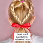 Simple Heart Braid Hairstyle for Valentine's Day