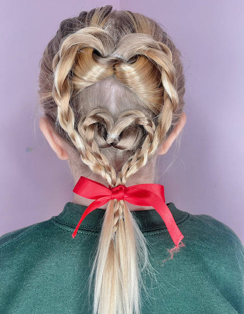 Double Heart Hairstyle - Hair for Valentine's Day