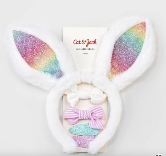 Girls' 5pk Easter Bunny Headband and Clip Set