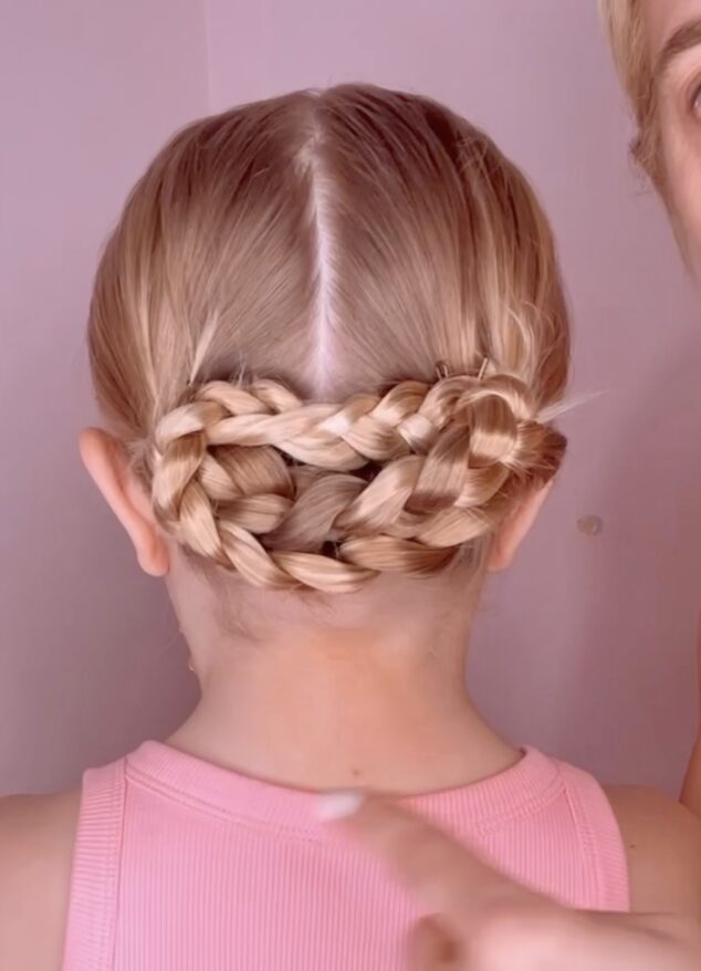 Side French Braid Bun - Hair Tutorial